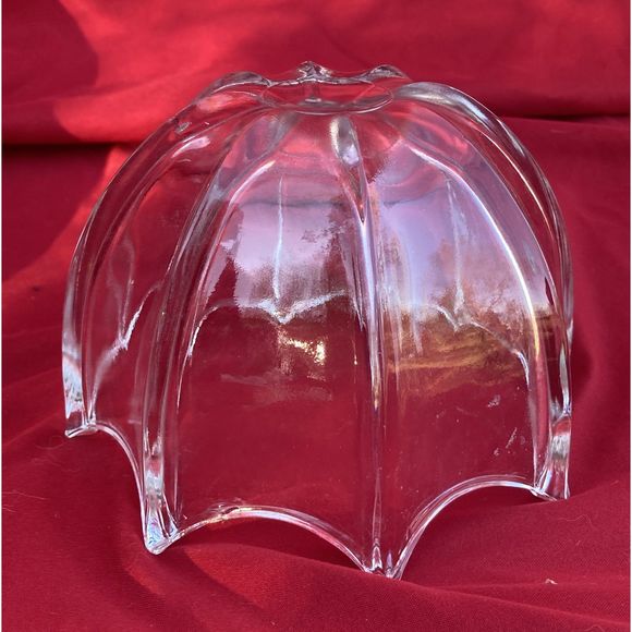 Vintage Indiana Glass Heavy Clear Glass Umbrella Parasol Candy Dish/Nut Bowl MCM - Picture 5 of 7